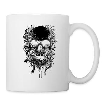 Totenkopf gothic horror schädel - Tasse - Weiß - Rechts