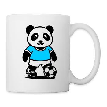 Panda footballeur mignon et stylé Kawaii Foot - Mug blanc - blanc - Droite
