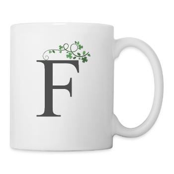 F with Shamrocks - Mug - white - Right