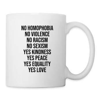 Spruch Menschenrechte - Tasse - Weiß - Rechts