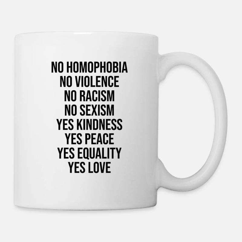 Spruch Menschenrechte - Tasse - Weiß