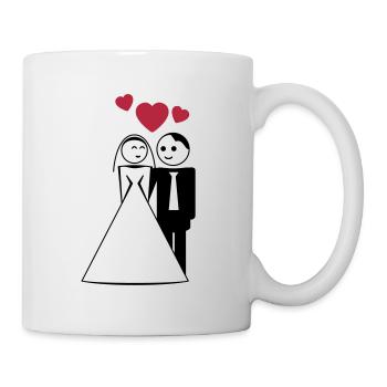 happy wed / newly wed / wedding / stag 2c - Mug - white - Right