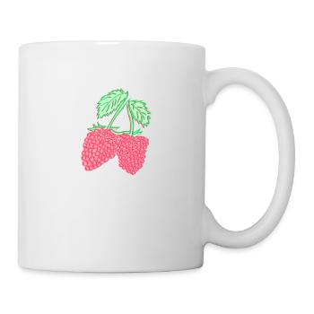 Himbeere - Himbeeren - Pflanze - Tasse - Weiß - Rechts