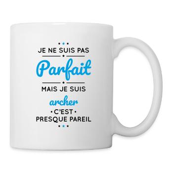 Je ne suis pas parfait mais mais je suis archer - Mug blanc - blanc - Droite