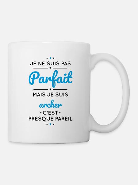 Je ne suis pas parfait mais mais je suis archer - Mug blanc - blanc