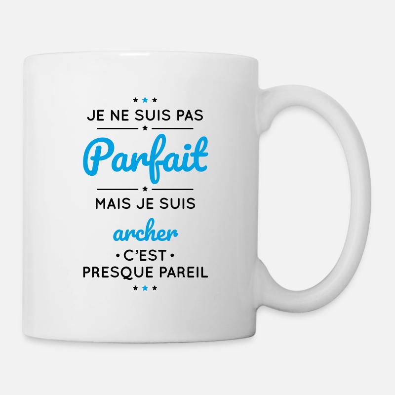 Je ne suis pas parfait mais mais je suis archer - Mug blanc - blanc