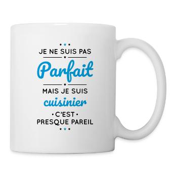 Je ne suis pas parfait mais je suis cuisinier - Mug blanc - blanc - Droite