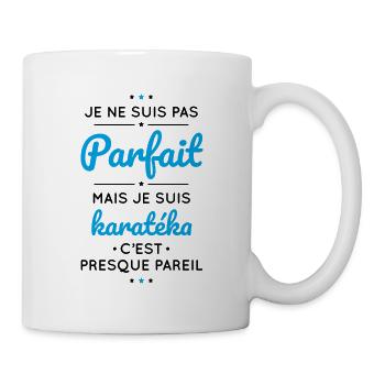 Je ne suis pas parfait mais je suis karatéka - Mug blanc - blanc - Droite
