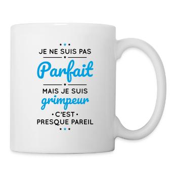 Je ne suis pas parfait mais je suis grimpeur - Mug blanc - blanc - Droite