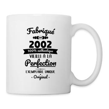 Anniversaire 20 ans - Fabriqué en 2002 - Mug blanc - blanc - Droite