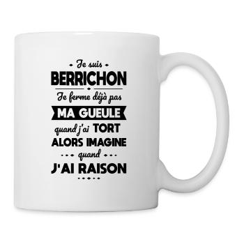 Je suis Berrichon - Je ferme pas ma gueule - Mug blanc - blanc - Droite