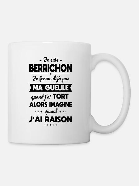 Je suis Berrichon - Je ferme pas ma gueule - Mug blanc - blanc