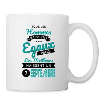 Anniversaire - Les meilleurs naissent 7 Septembre - Mug blanc - blanc - Droite