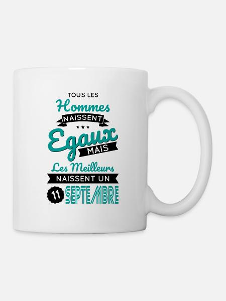 Anniversaire - Les meilleurs naissent 11 Septembre - Mug blanc - blanc