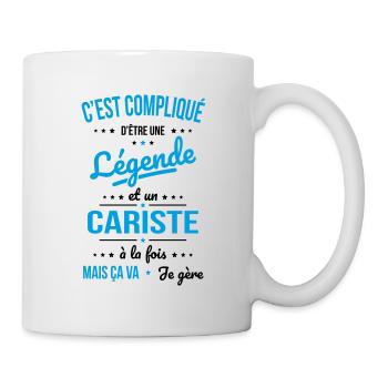Compliqué d'être une légende et un cariste - Mug blanc - blanc - Droite