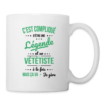 Compliqué d'être une légende et un vététiste - Mug blanc - blanc - Droite