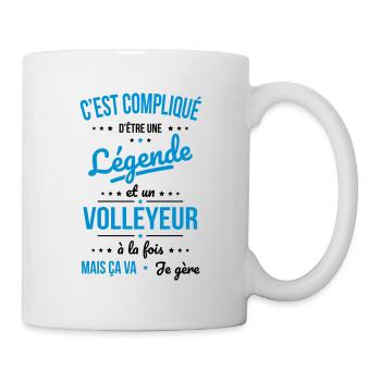 Compliqué d'être une légende et un volleyeur - Mug blanc - blanc - Droite