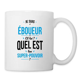 Je suis éboueur - Super-pouvoir - Mug blanc - blanc - Droite