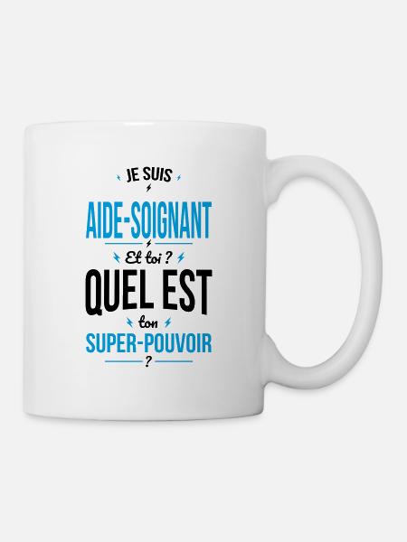 Aide soignant - Super pouvoir - Mug blanc - blanc