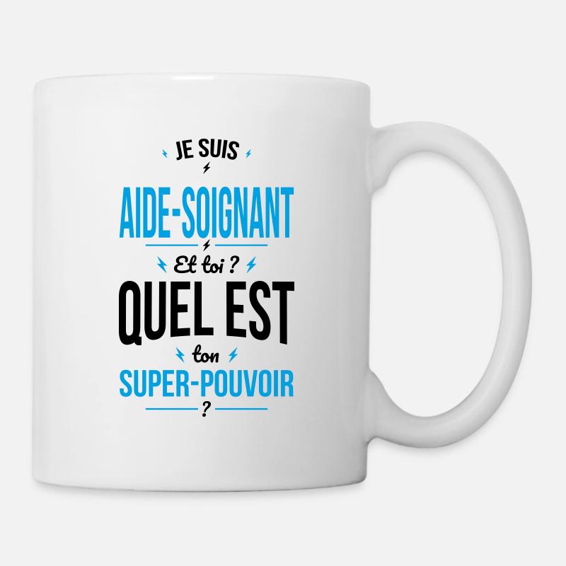 Aide soignant - Super pouvoir - Mug blanc - blanc