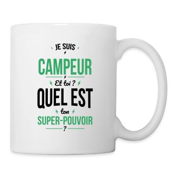 Je suis campeur - Super-pouvoir - Mug blanc - blanc - Droite