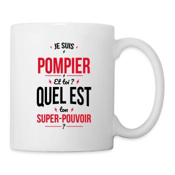 Je suis pompier - Super-pouvoir - Mug blanc - blanc - Droite