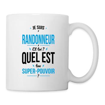 Je suis randonneur -Super-pouvoir - Mug blanc - blanc - Droite