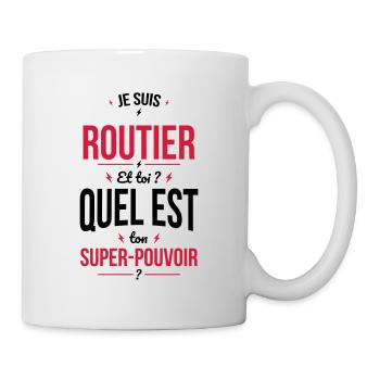 Je suis routier - Super-pouvoir - Mug blanc - blanc - Droite
