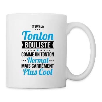 Tonton bouliste comme tonton normal plus cool - Mug blanc - blanc - Droite