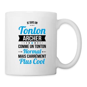 Tonton archer comme un tonton normal plus cool - Mug blanc - blanc - Droite