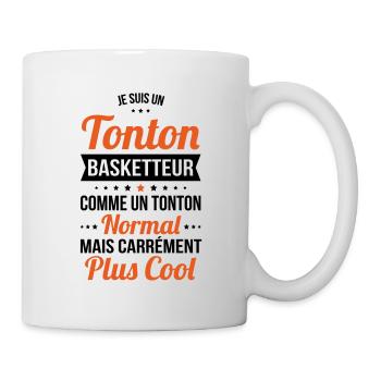 Tonton basketteur comme un tonton normal plus cool - Mug blanc - blanc - Droite