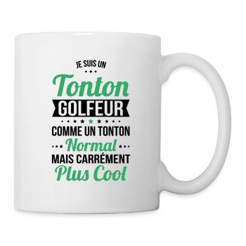 Tonton golfeur comme un tonton normal plus cool - Mug blanc - blanc - Droite