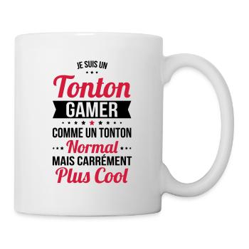 Tonton gamer comme tonton normal plus cool - Mug blanc - blanc - Droite