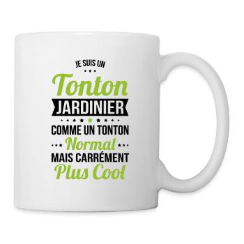 Tonton jardinier comme un tonton normal plus cool - Mug blanc - blanc - Droite