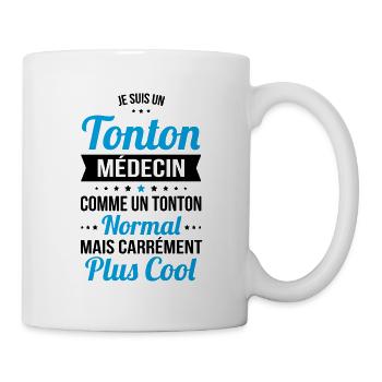 Tonton médecin comme un tonton normal plus cool - Mug blanc - blanc - Droite