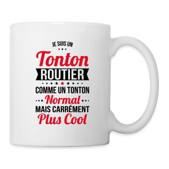 Tonton routier comme un tonton normal plus cool - Mug blanc - blanc - Droite
