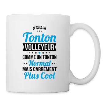 Tonton volleyeur comme un tonton normal plus cool - Mug blanc - blanc - Droite