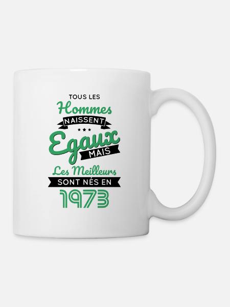 Anniversaire 50 ans - Meilleurs sont nés en 1973 - Mug blanc - blanc