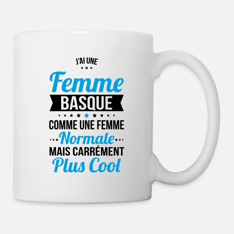 J'ai une femme Basque plus cool - Mug blanc - blanc