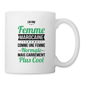 J'ai une femme Marocaine plus cool - Mug blanc - blanc - Droite