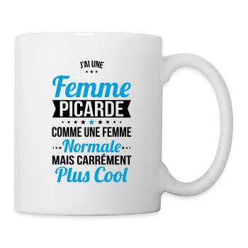 J'ai une femme Picarde plus cool - Mug blanc - blanc - Droite