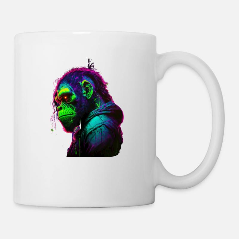 Singe,Design,Neo,Bande dessinée - Mug blanc - blanc