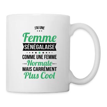 J'ai une femme Sénégalaise plus cool - Mug blanc - blanc - Droite