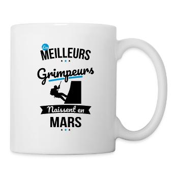 Les meilleurs grimpeurs naissent en Mars - Mug blanc - blanc - Droite