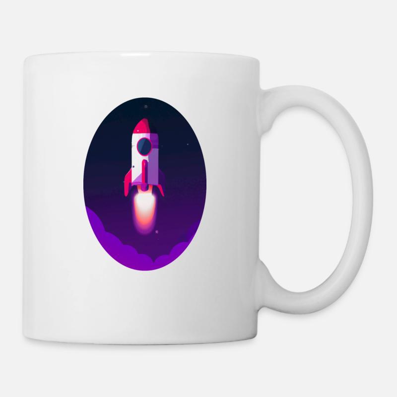 Fusée spatiale - Mug blanc - blanc