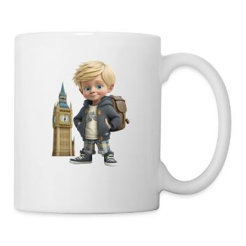 Garçon Souriant - BIG BEN - Souvenir de Londres - Mug blanc - blanc - Droite