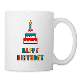 ALLES GUTE ZUM GEBURTSTAG. ALLES GUTE ZUM GEBURTSTAG. JAHRESTAG. - Tasse - Weiß - Rechts