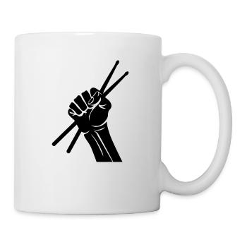 Batterie, Tambour, Musique, Instrument - Mug blanc - blanc - Droite