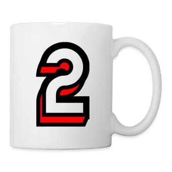 2 JAHRE. 2. JUBILÄUM. GEBURTSTAG 2 JAHRE. 2 - Tasse - Weiß - Rechts
