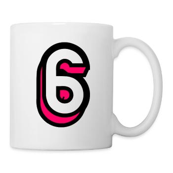 6. HERZLICHEN GLÜCKWUNSCH ZUM GEBURTSTAG. ALLES GUTE ZUM GEBURTSTAG!. ZIFFER - Tasse - Weiß - Rechts